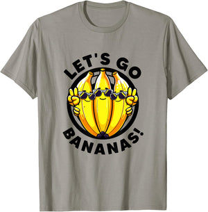 Lets Go Bananas Cute Yellow Banana Lover Fruit Funny Bananas T-Shirt - T-Shirt | Sand