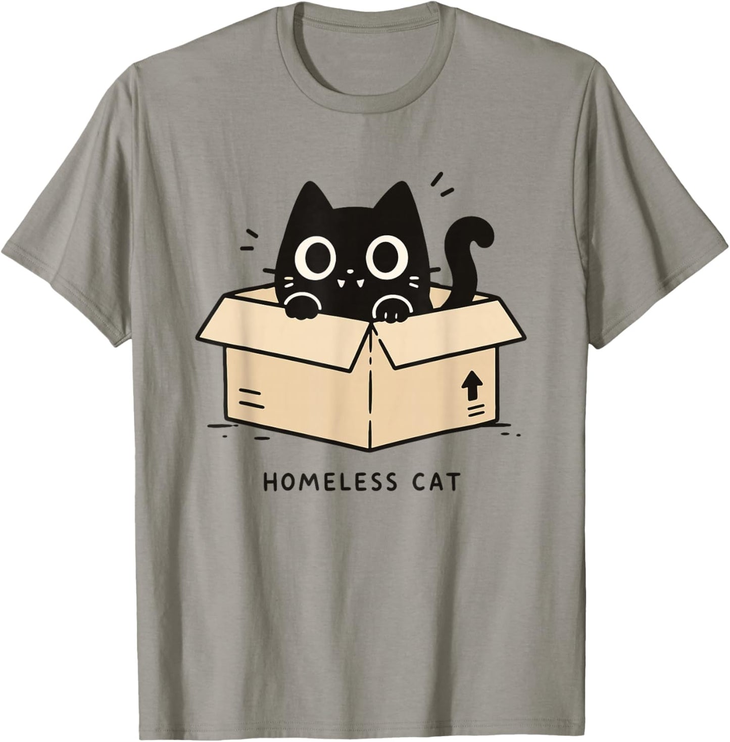 Boîte pour Chat sans abri - Chat Noir Mignon T-Shirt - T-Shirt | Sand