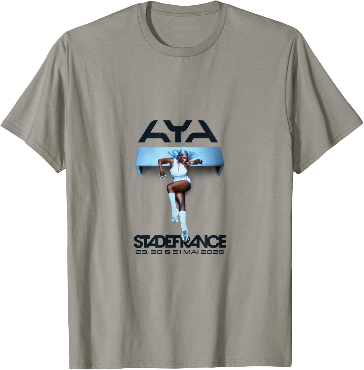 Aya Nakamura Merch Officiel Tournée Stade de France 2026 T-Shirt - T-Shirt | Sand