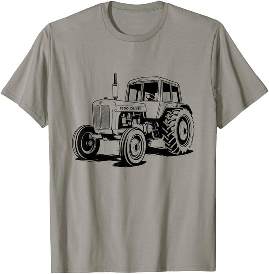 Classic Oliver Vintage Tractor Design for Farm Lovers T-Shirt - T-Shirt | Sand