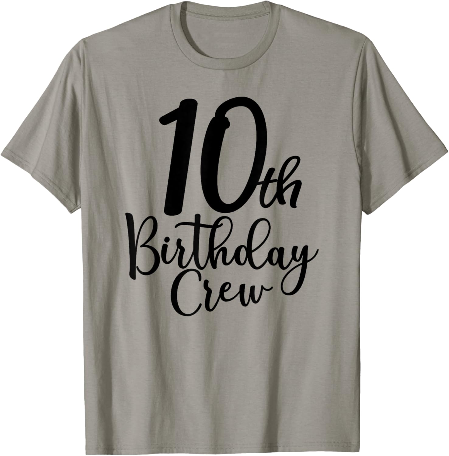 10th Birthday Crew, 10 Years Old Matching Group Party T-Shirt - T-Shirt | Sand
