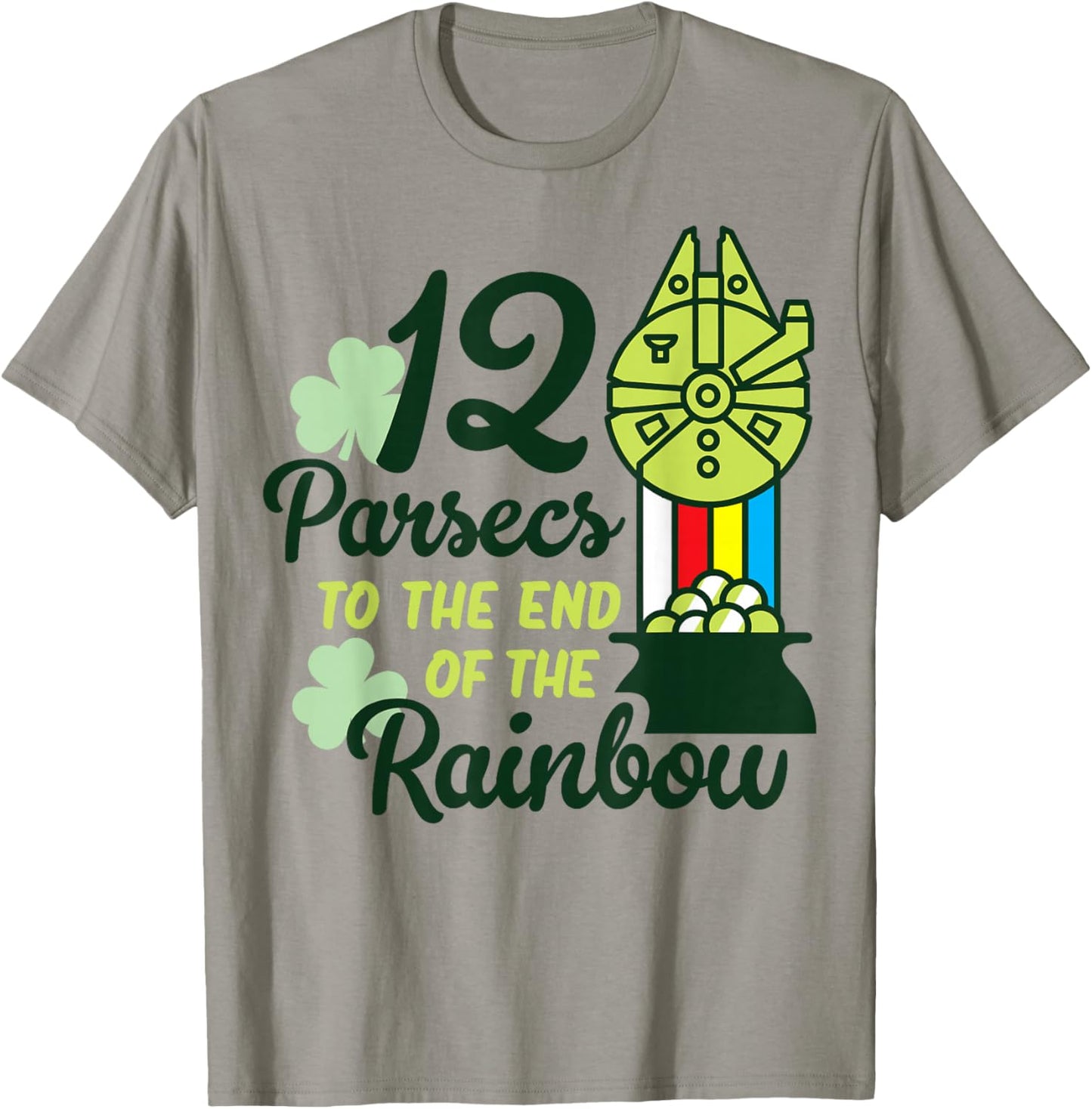 Star Wars St. Patrick's Day 12 Parsecs To The End Of Rainbow T-Shirt - T-Shirt | Sand