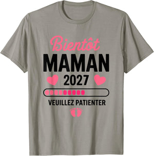 Future Maman 2027 Shirt Femme Enceinte T-Shirt - T-Shirt | Sand