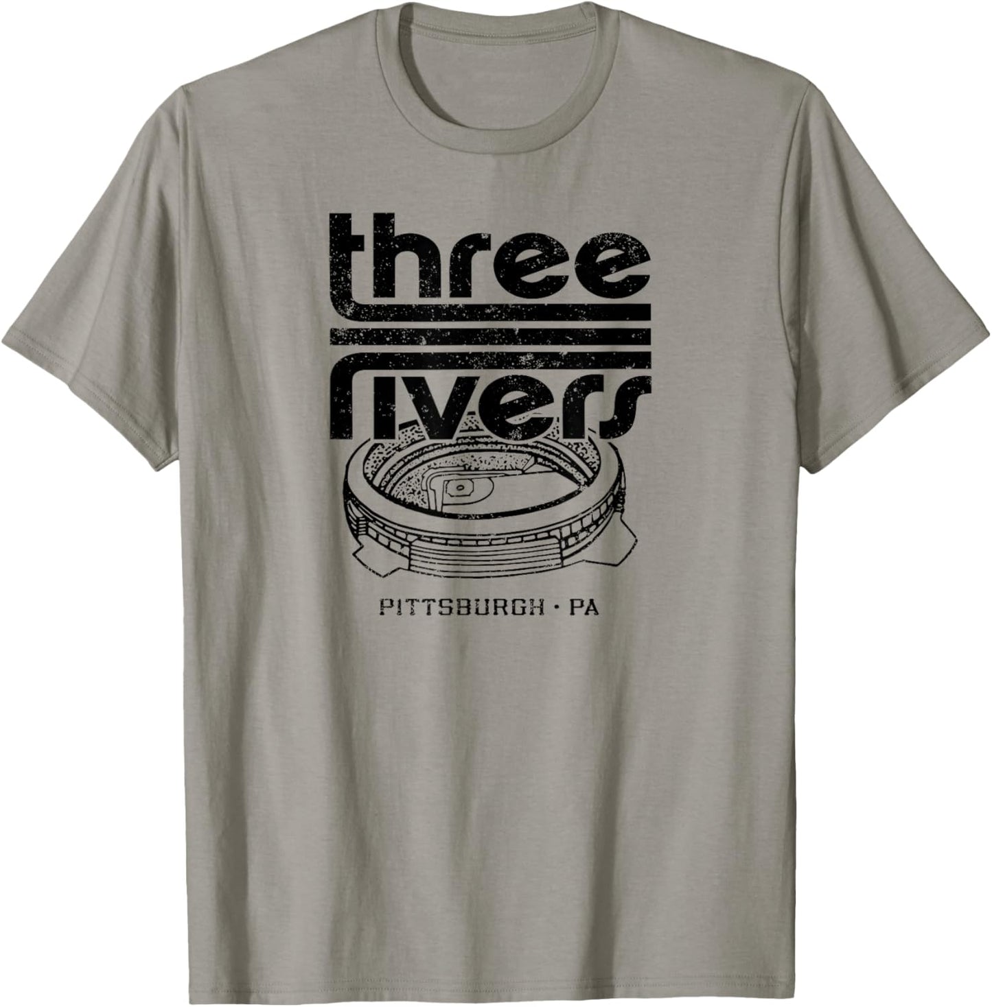 Three Rivers Stadium Pittsburgh PA Vintage 70s Sports T-Shirt - T-Shirt | Sand