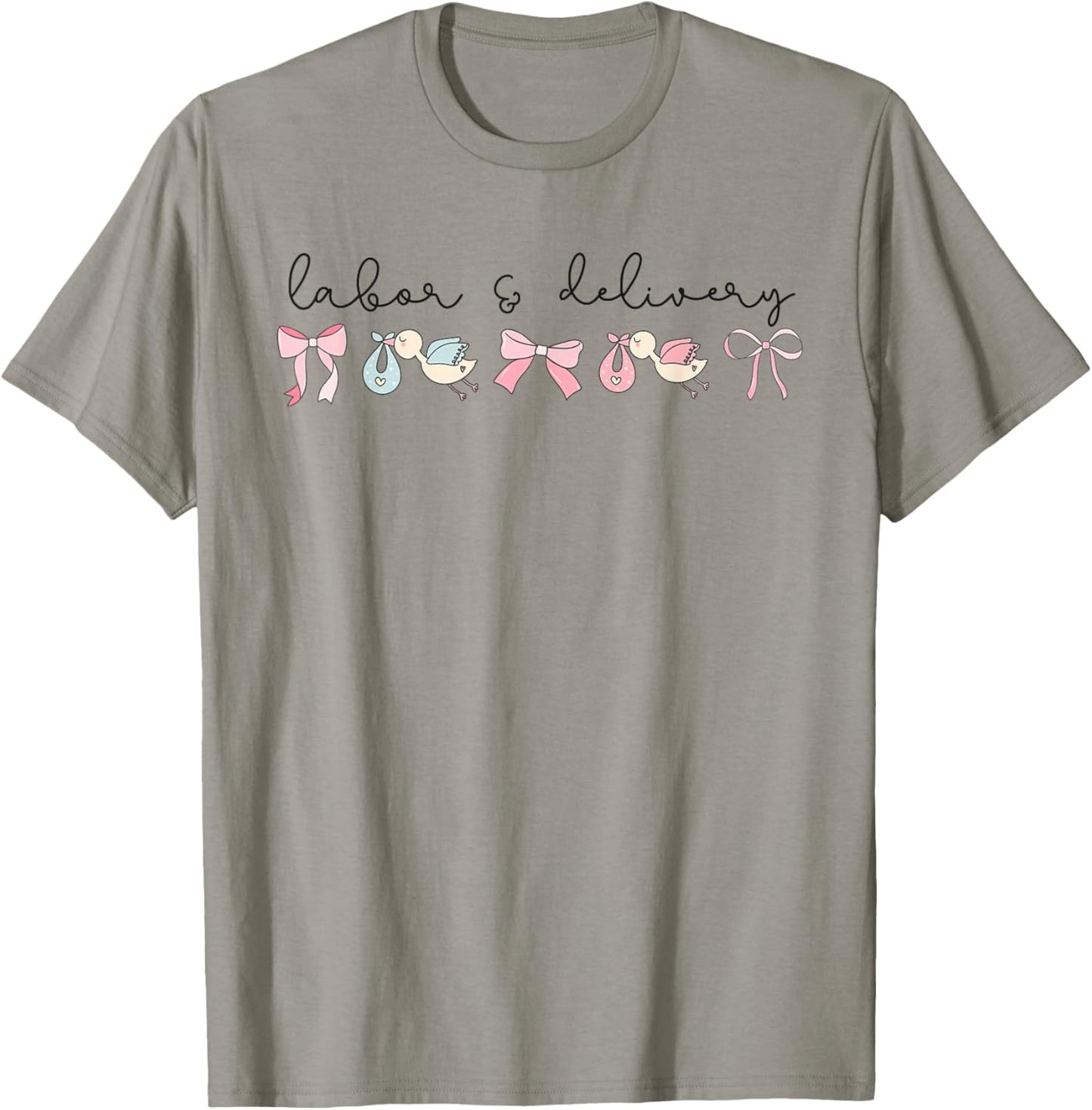 Coquette Labor and Delivery Nurse Grad Baby Ob RN Nursery T-Shirt - T-Shirt | Sand