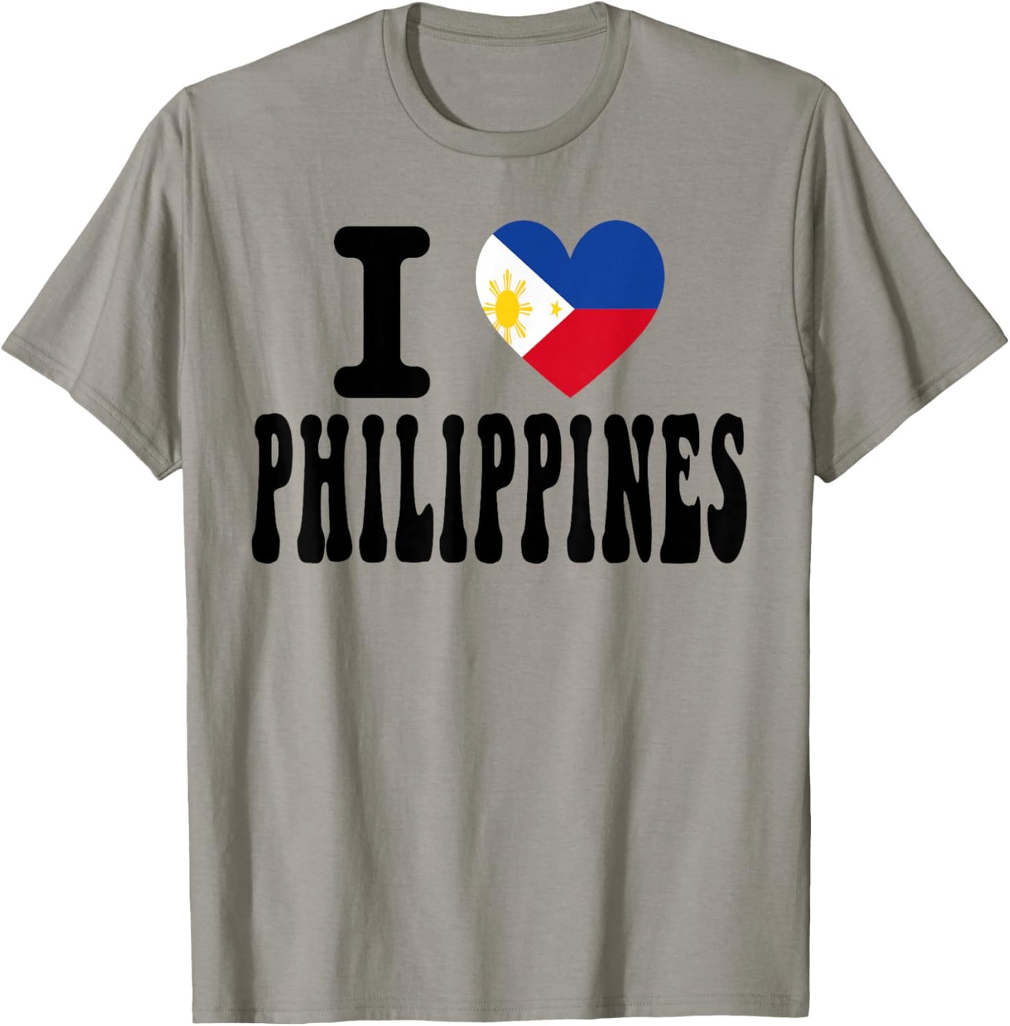 Souvenir de Voyage rétro avec Inscription « I Love Philippines » en Forme de cœur T-Shirt - T-Shirt | Sand
