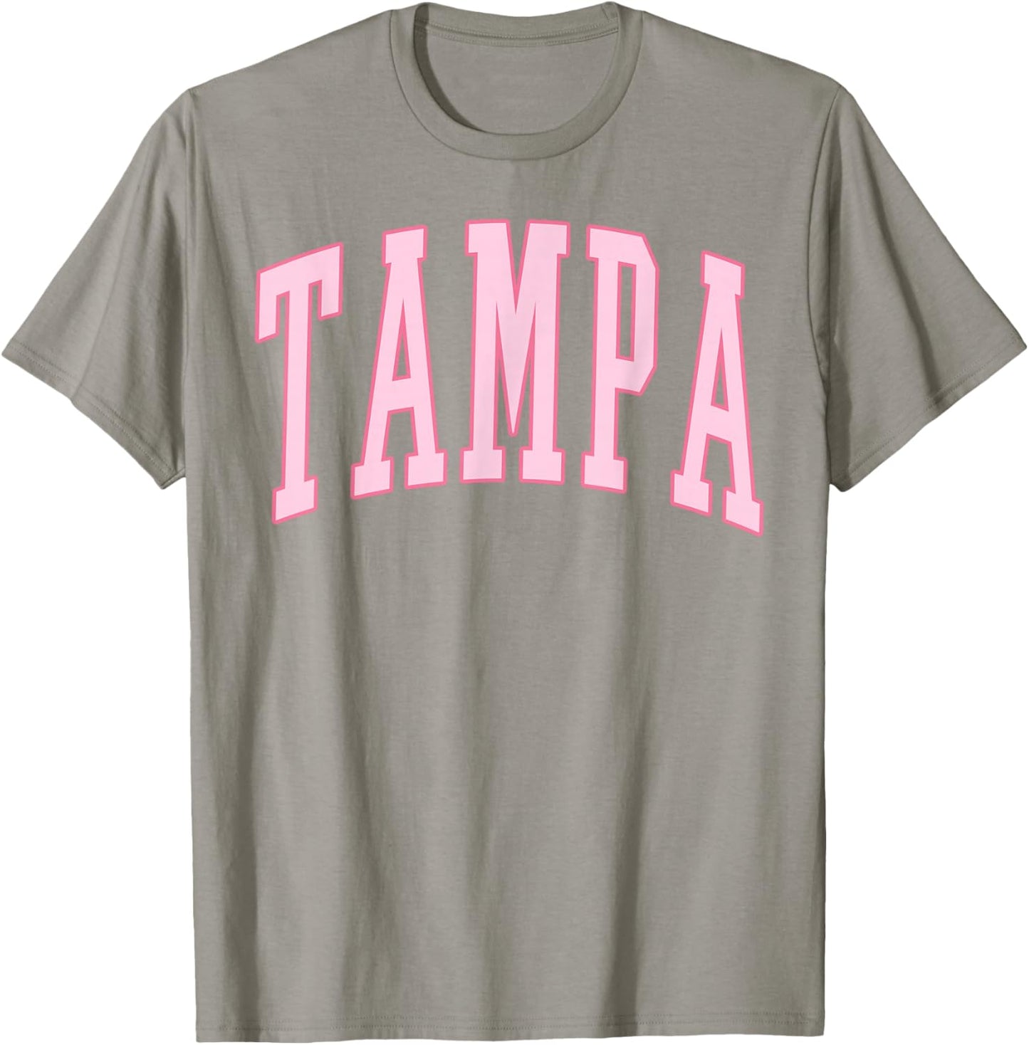 Tampa Vintage Preppy Varsity Pink Sports T-Shirt - T-Shirt | Sand