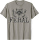 Funny Unhinged and Feral Raccoon Cute Feral Girl Racoon T-Shirt - T-Shirt | Sand