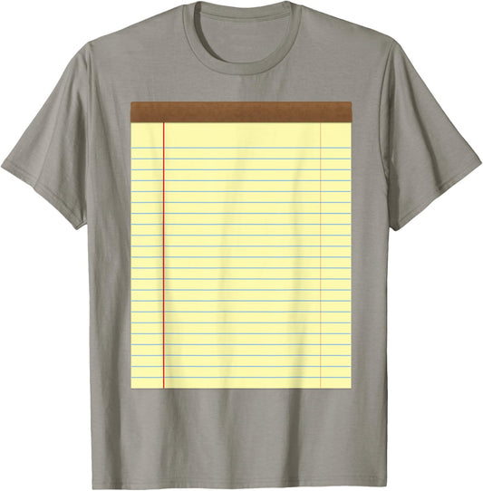 Yellow Pad Lined Notebook Couple Group Halloween Costume T-Shirt - T-Shirt | Sand