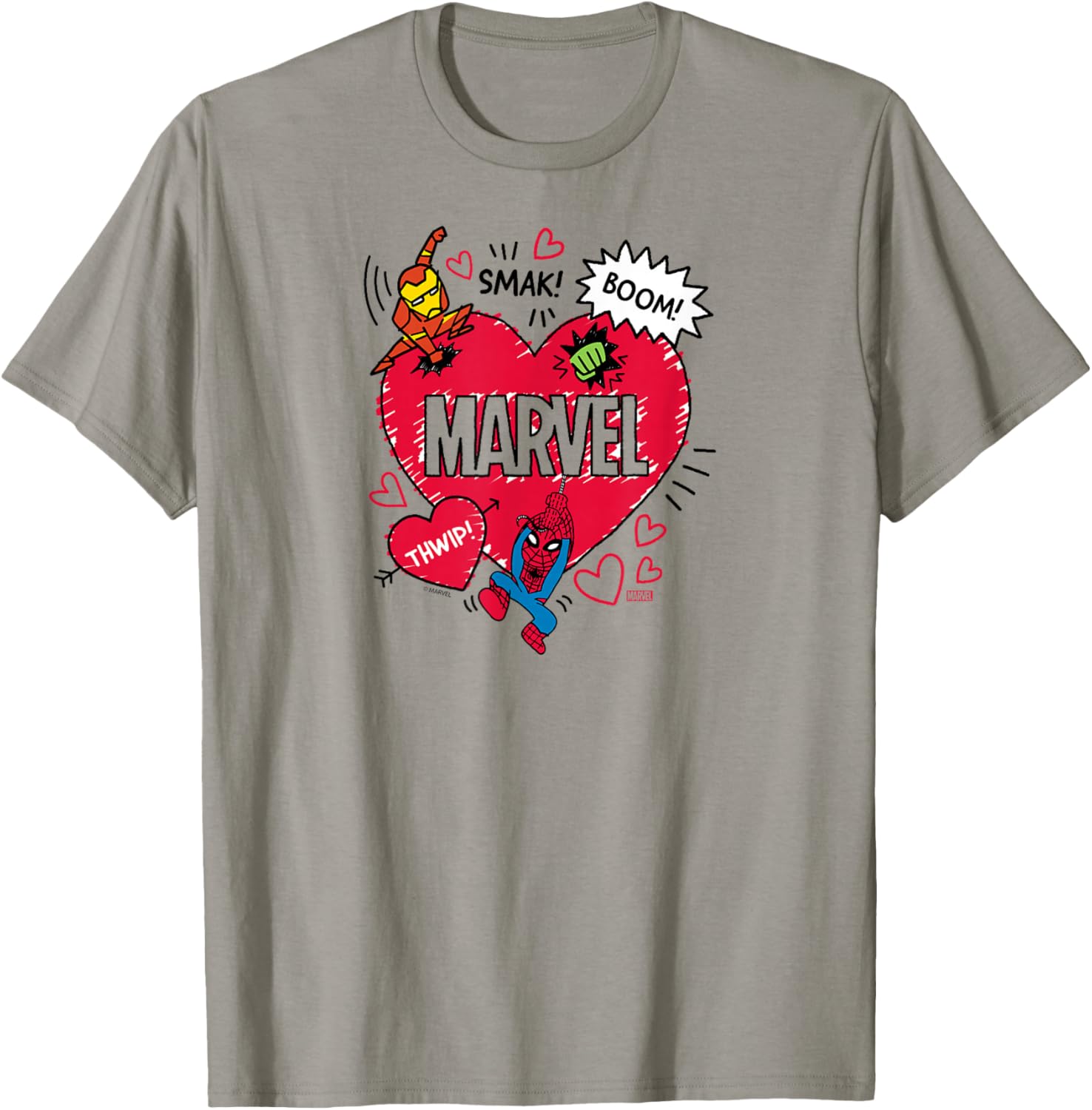 Marvel - Scribble Valentine's Day T-Shirt - T-Shirt | Sand