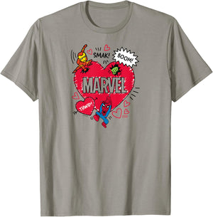 Marvel - Scribble Valentine's Day T-Shirt - T-Shirt | Sand