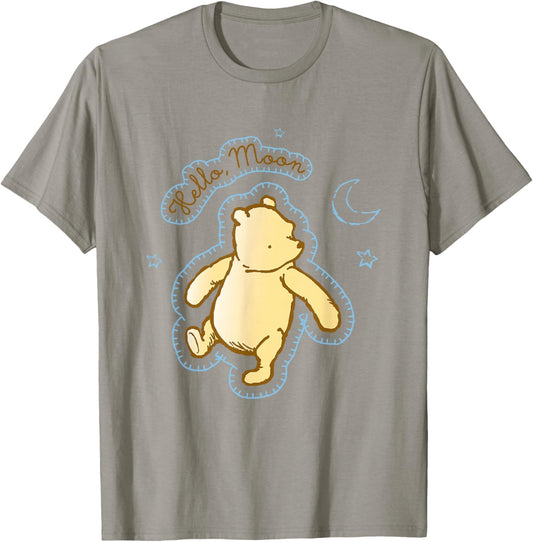 Disney Winnie the Pooh Hello Moon Bedtime Bear T-Shirt - T-Shirt | Sand
