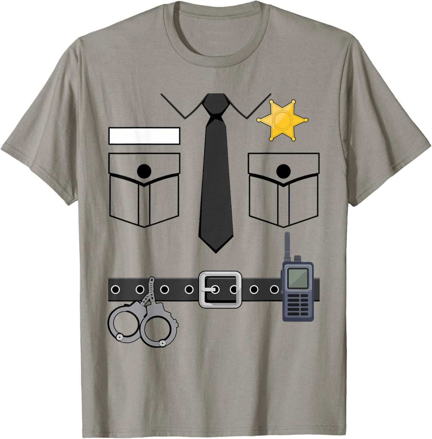 Police Costume Policeman Carnival Fancy Dress T-Shirt - T-Shirt | Sand
