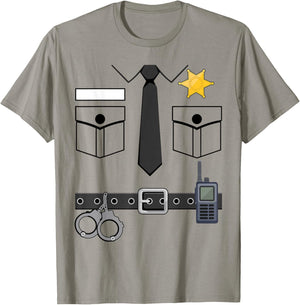 Police Costume Policeman Carnival Fancy Dress T-Shirt - T-Shirt | Sand