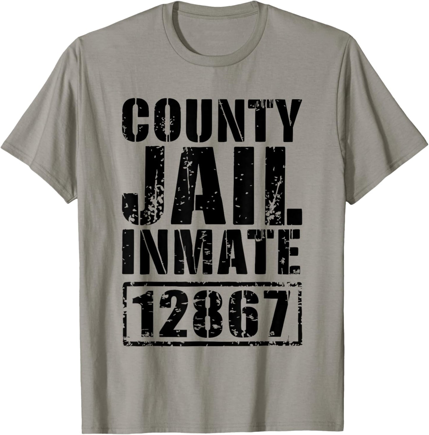 County Jail Inmate Shirt Men Women Kids Prisoner Costume T-Shirt - T-Shirt | Sand