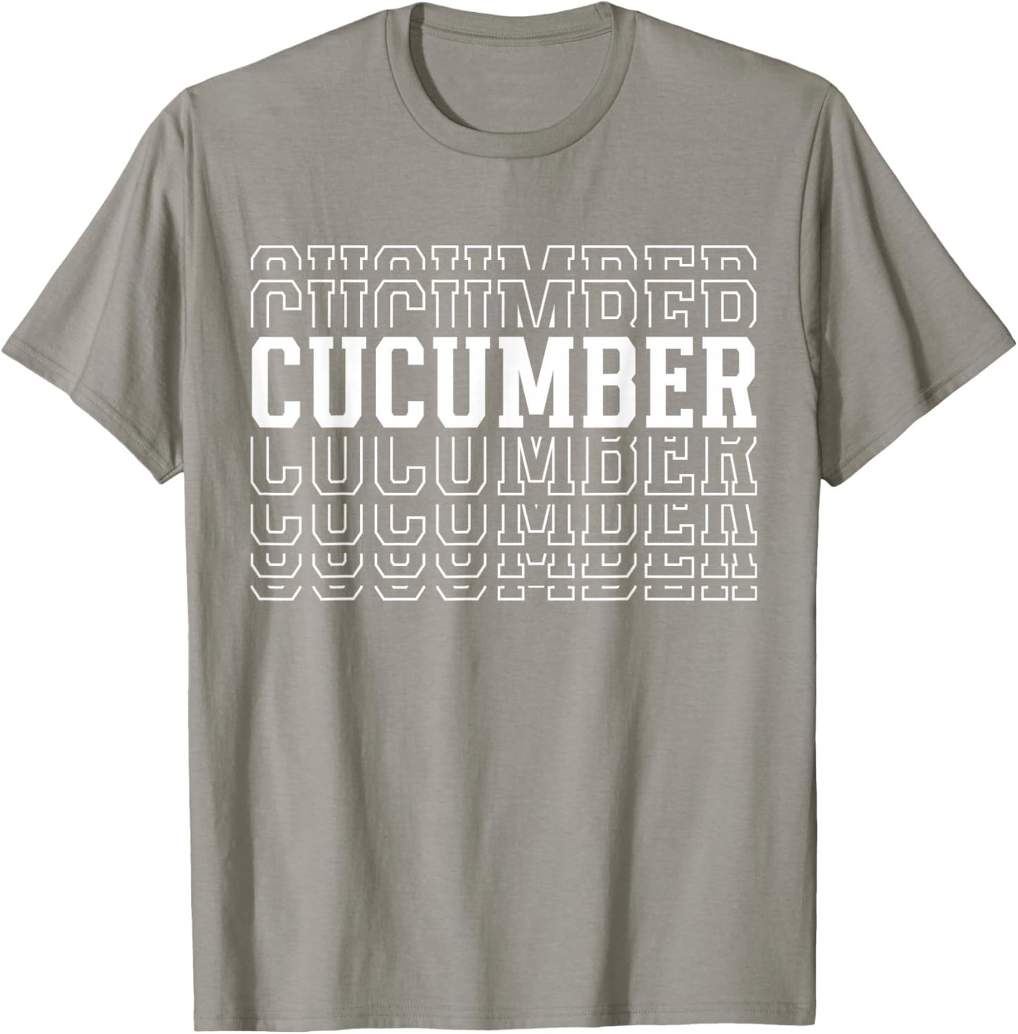 Cucumber Layered Text Costume Gardener T-Shirt - T-Shirt | Sand
