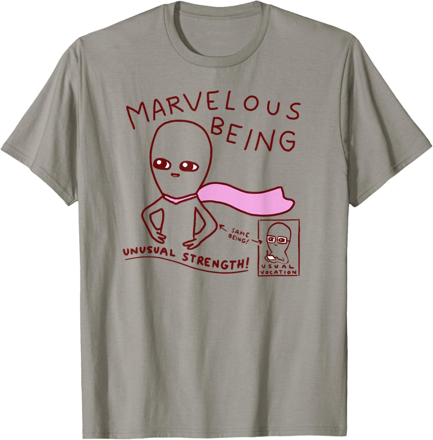 Threadless Nathan W. Pyle Strange Planet Marvelous Graphic T-Shirt - T-Shirt | Sand