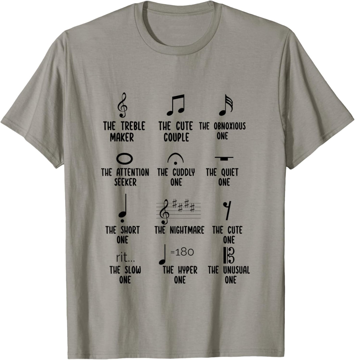 Funny Musical Note Shirt Musician Music Symbols Definition T-Shirt - T-Shirt | Sand