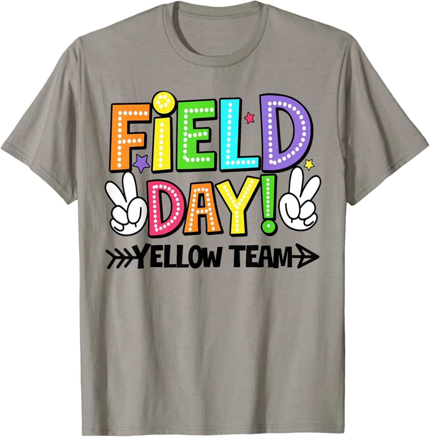 Field Day Yellow Team Funny for Teacher Kids Field Day Games T-Shirt - T-Shirt | Sand