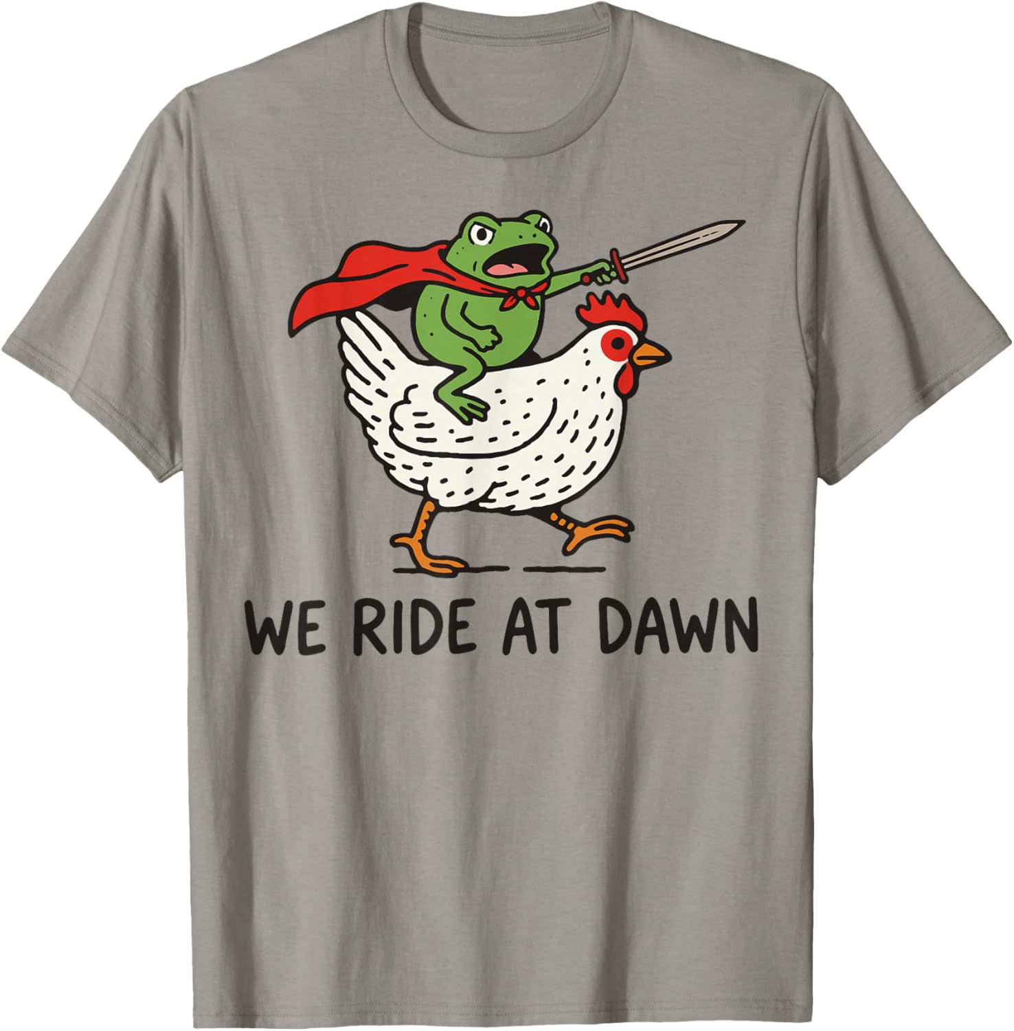 We Ride at Dawn Frog T-Shirt - T-Shirt | Sand