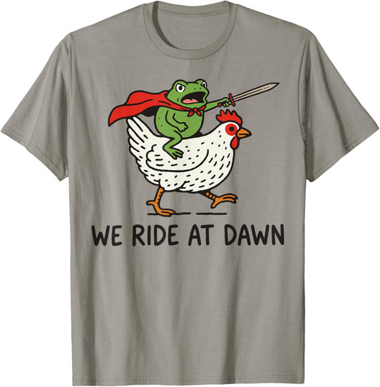 We Ride at Dawn Frog T-Shirt - T-Shirt | Sand