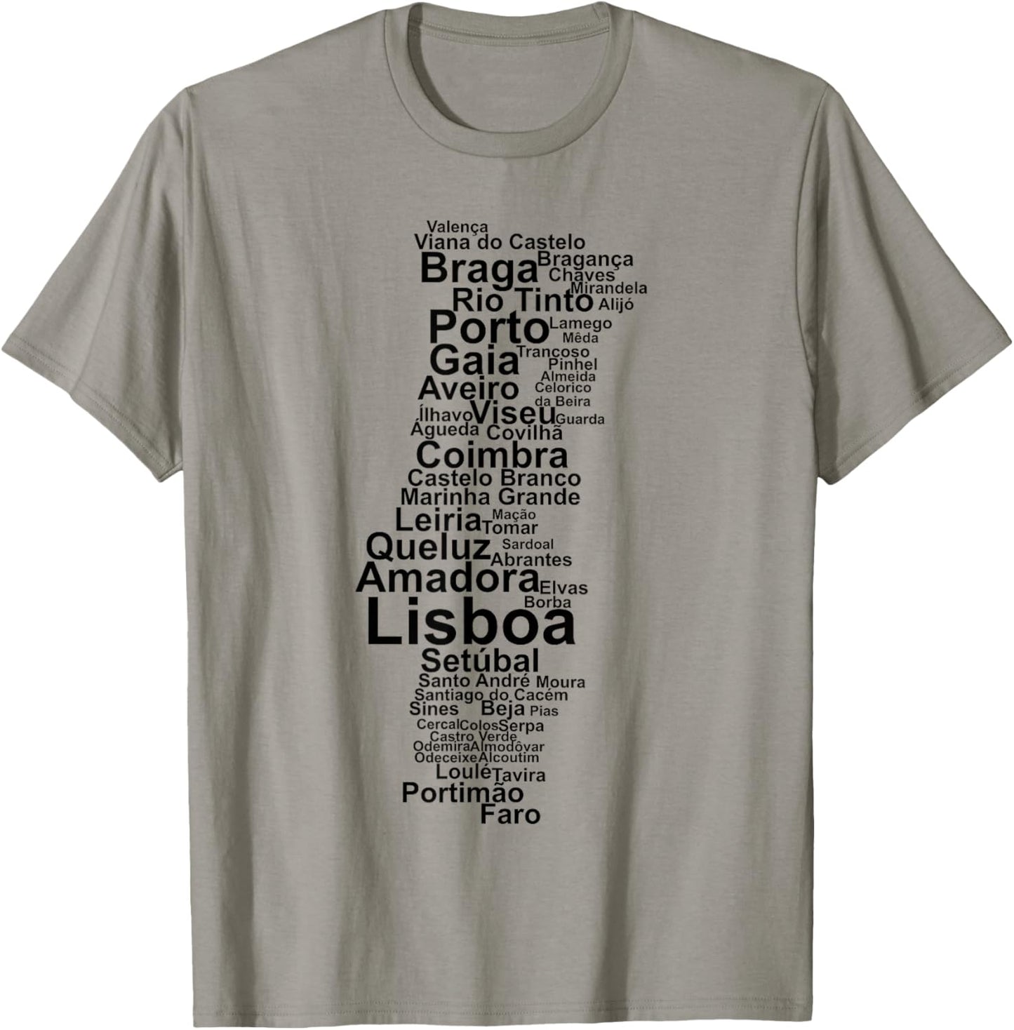 Portugal Towns, Portugal Outline, Portugal Travel, Portugal T-Shirt - T-Shirt | Sand