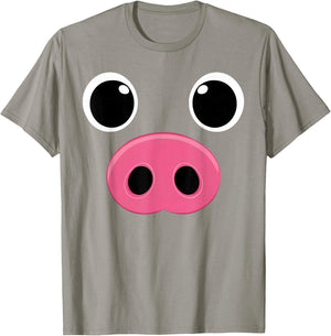 Carnival Pig Face Pig Children Costume Halloween For Kids T-Shirt - T-Shirt | Sand