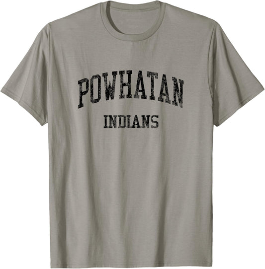 Powhatan High School HS Powhatan VA Vintage Sports T-Shirt - T-Shirt | Sand