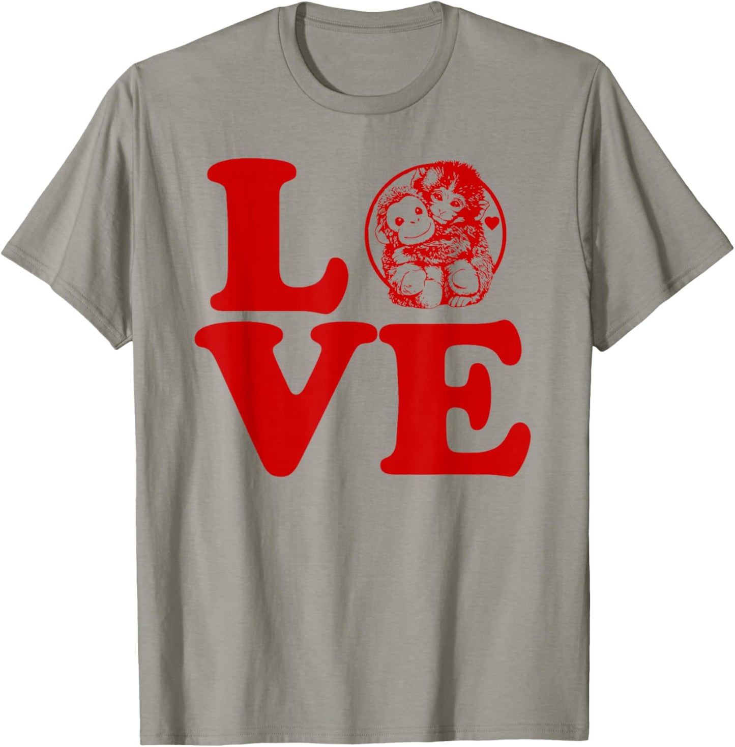 Love Heart Punch Monkey with Plush Orangutan Team Punch T-Shirt - T-Shirt | Sand