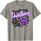 Panthers Leopard Print Paw Purple Panther Pride School T-Shirt - T-Shirt | Sand