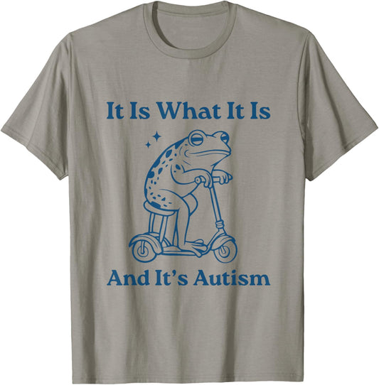 It Is What It Is And It's Autism Retro Autism Awareness T-Shirt - T-Shirt | Sand