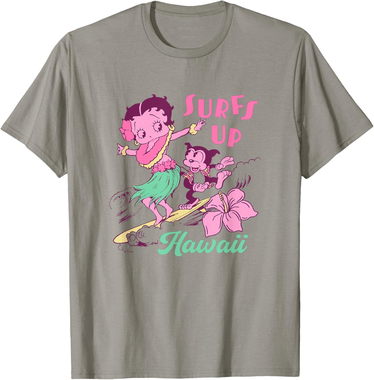 Betty Boop Surfs Up Hawaii Vintage Beach Betty T-Shirt - T-Shirt | Sand