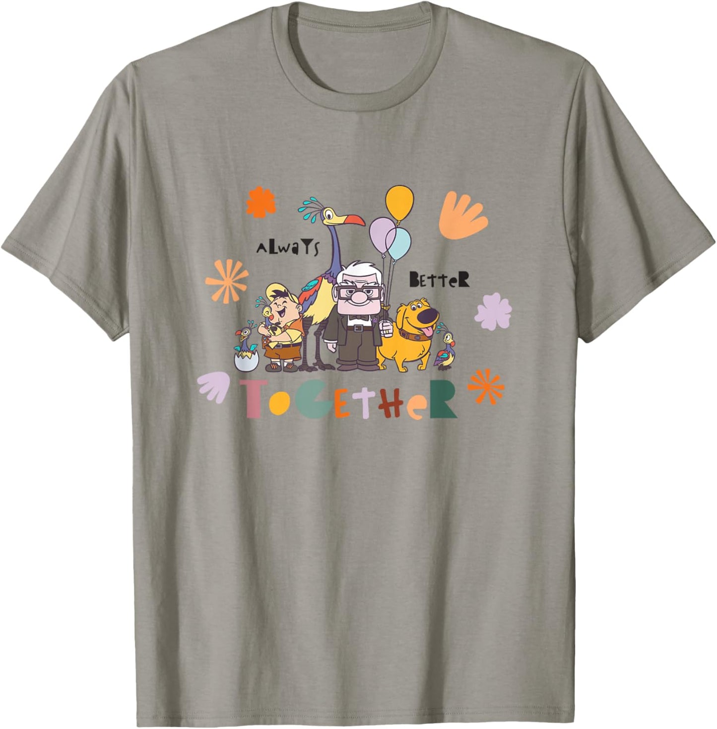 Disney Pixar Up Always Better Together Cute Group Shot Logo T-Shirt - T-Shirt | Sand