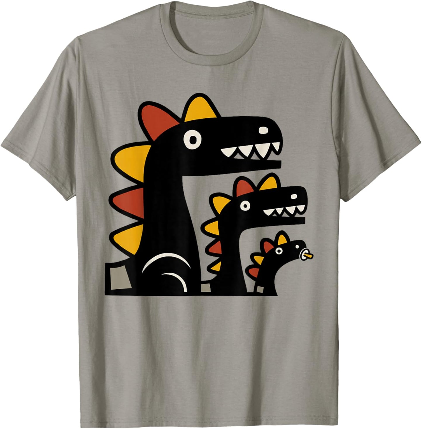 Dino Family Graphic Dinosaur and Girls T-Shirt - T-Shirt | Sand