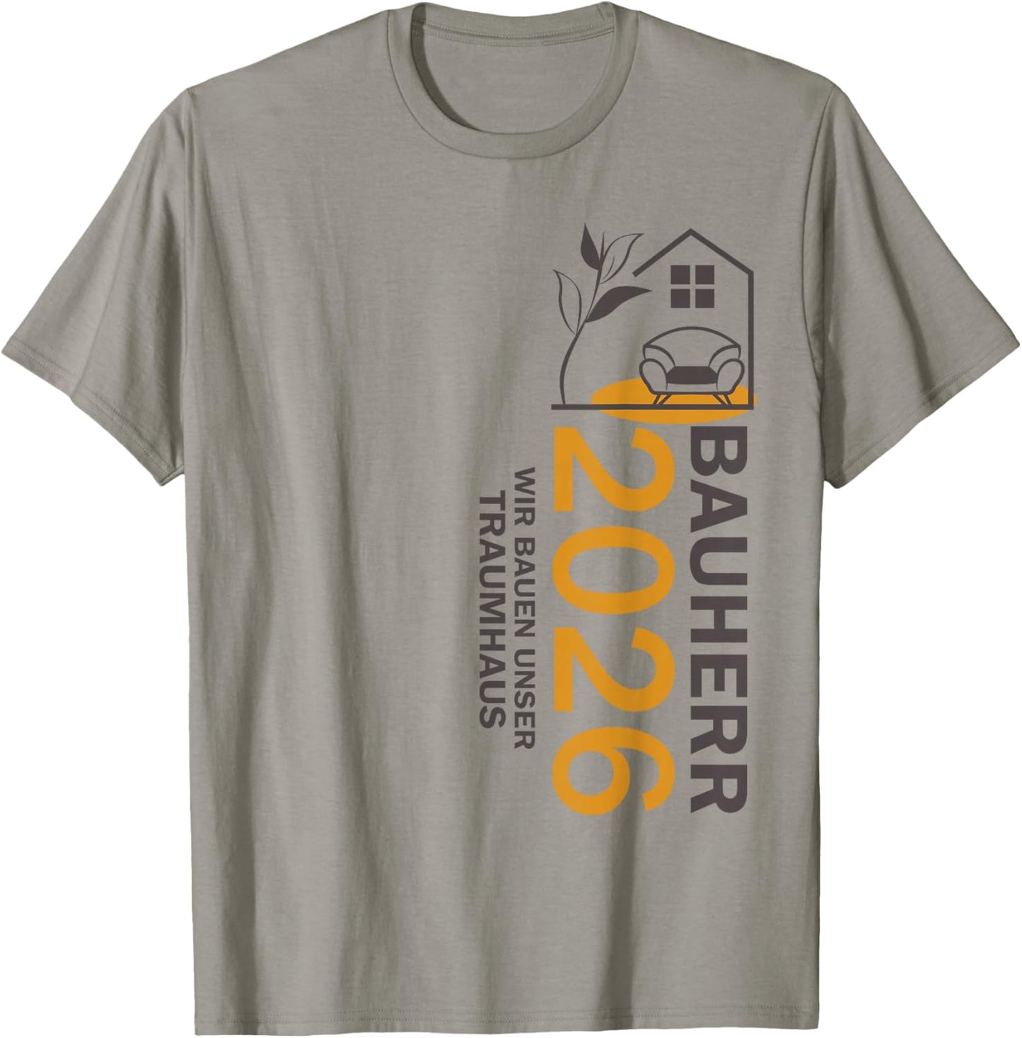 Bauherr 2026 Traumhaus Planung BAU Design T-Shirt - T-Shirt | Sand