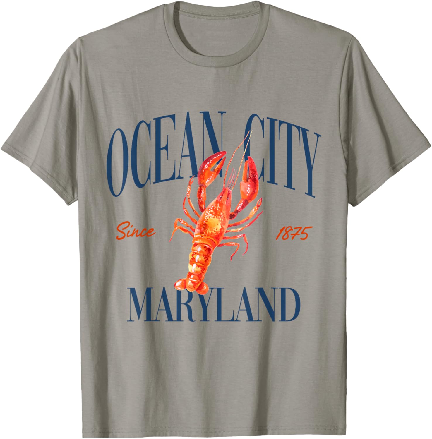 Ocean City Maryland Est. 1875 - Old Money, Aesthetic T-Shirt - T-Shirt | Sand