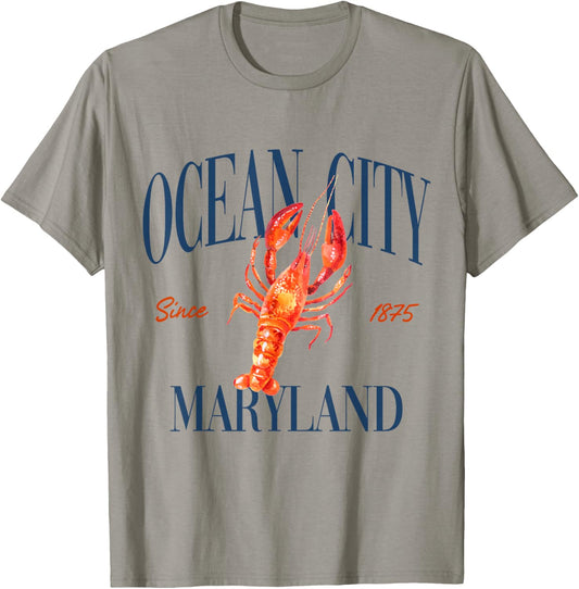 Ocean City Maryland Est. 1875 - Old Money, Aesthetic T-Shirt - T-Shirt | Sand