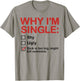 Why I'm Single Checkbox Funny Dating Humor T-Shirt - T-Shirt | Sand
