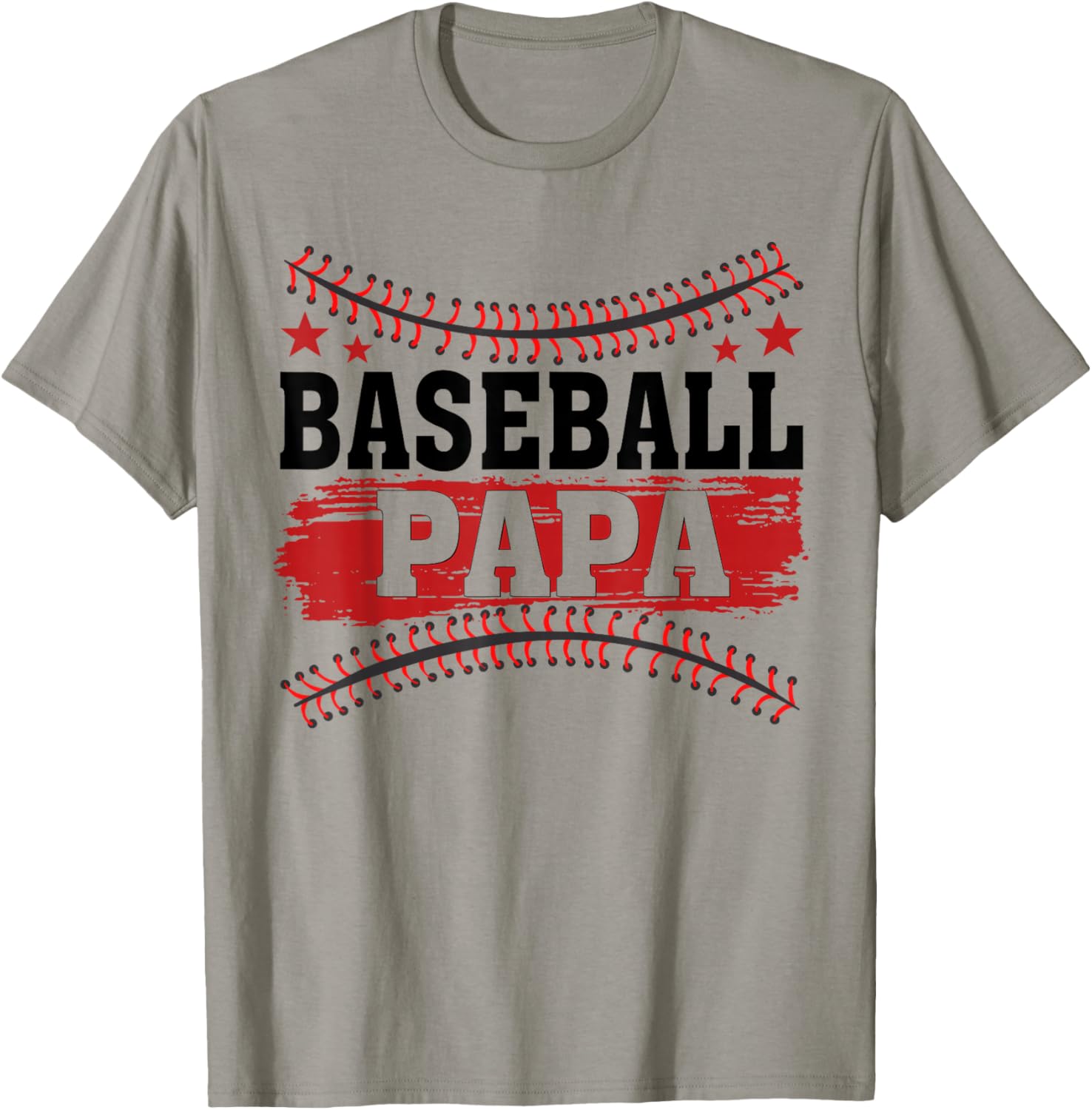 Baseball Papa Baseball Player Matching Family T-Shirt - T-Shirt | Sand