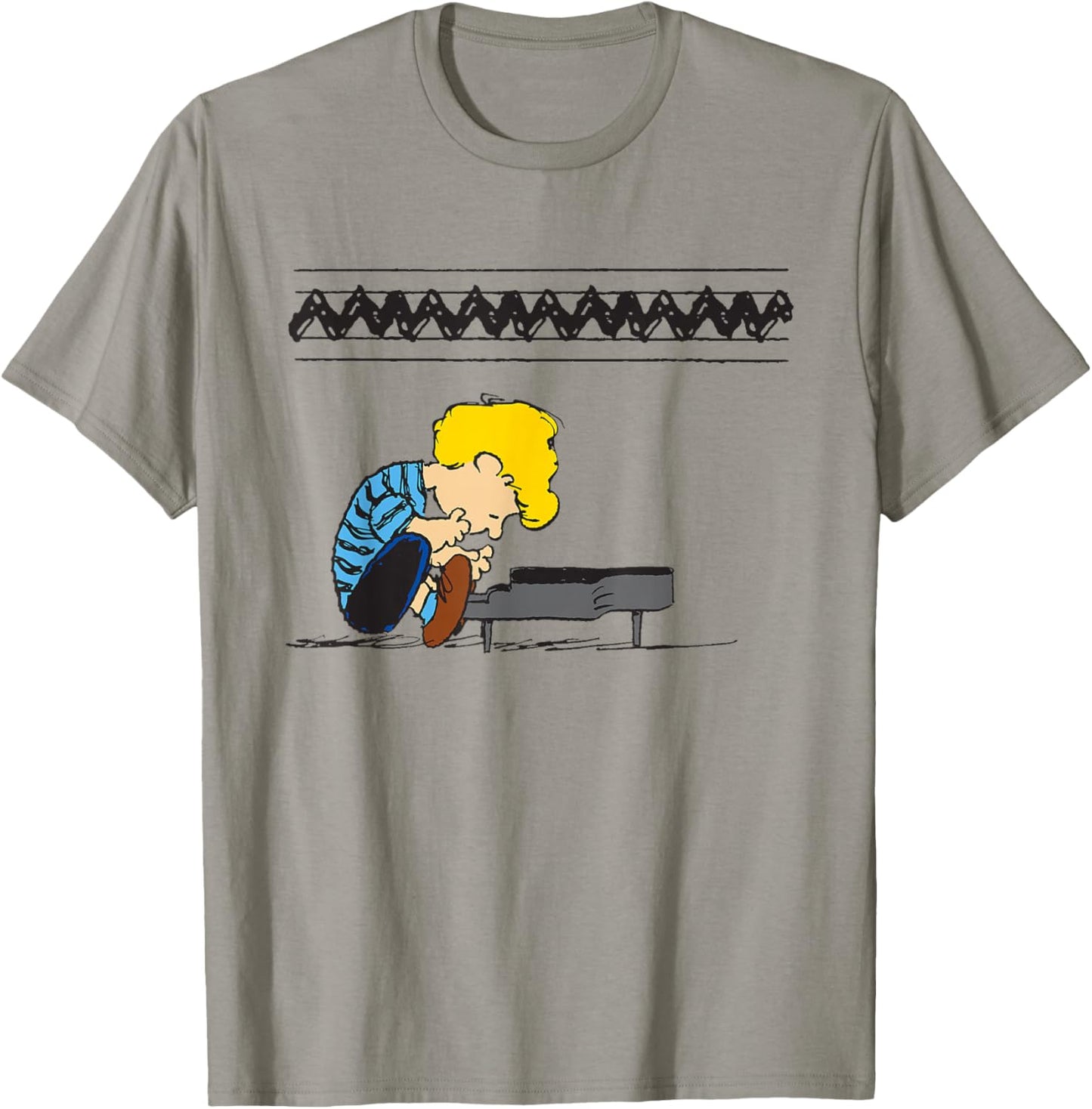 Peanuts Schroeder At The Piano T-Shirt - T-Shirt | Sand