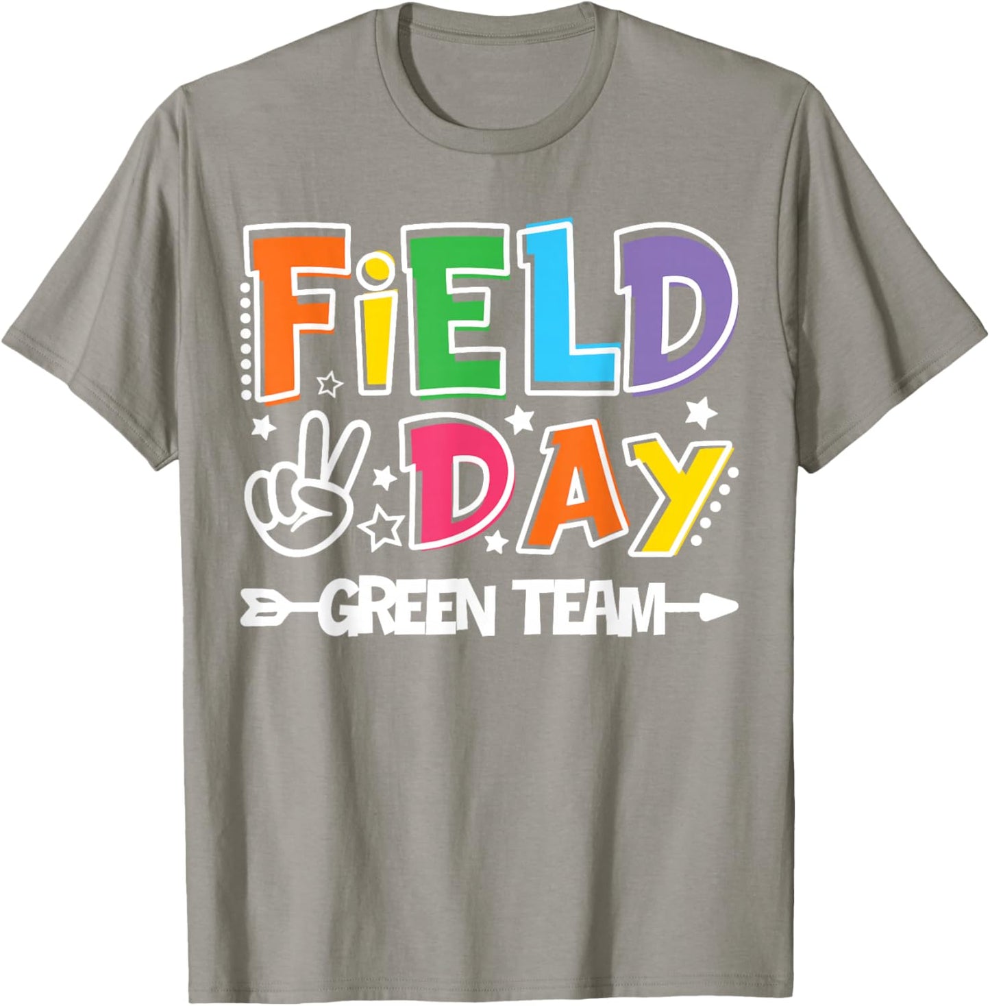 Field Day Green Team Funny for Teacher Kids Field Day Games T-Shirt - T-Shirt | Sand