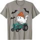 Cute Ghost Riding Tractor Lovers Spooky Halloween Farmer T-Shirt - T-Shirt | Sand