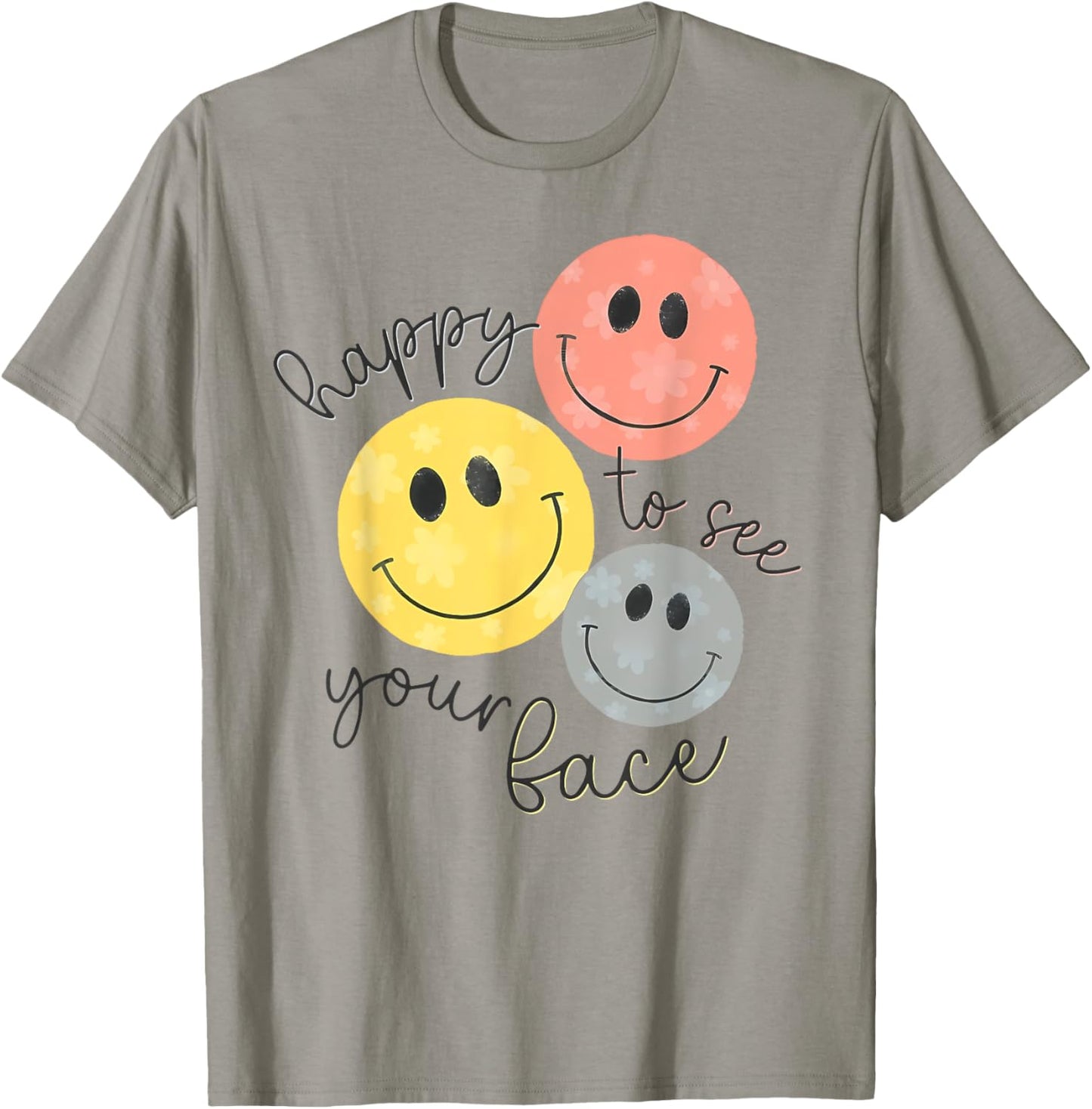 Happy To See Your Face Teacher Disco Ball Back To School T-Shirt - T-Shirt | Sand