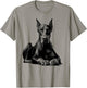 Lying Doberman as a Cool Portrait T-Shirt - T-Shirt | Sand