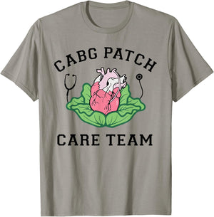 Cabbage Heart CVICU Nurse CABG Patch Care Cardiology Team T-Shirt - T-Shirt | Sand