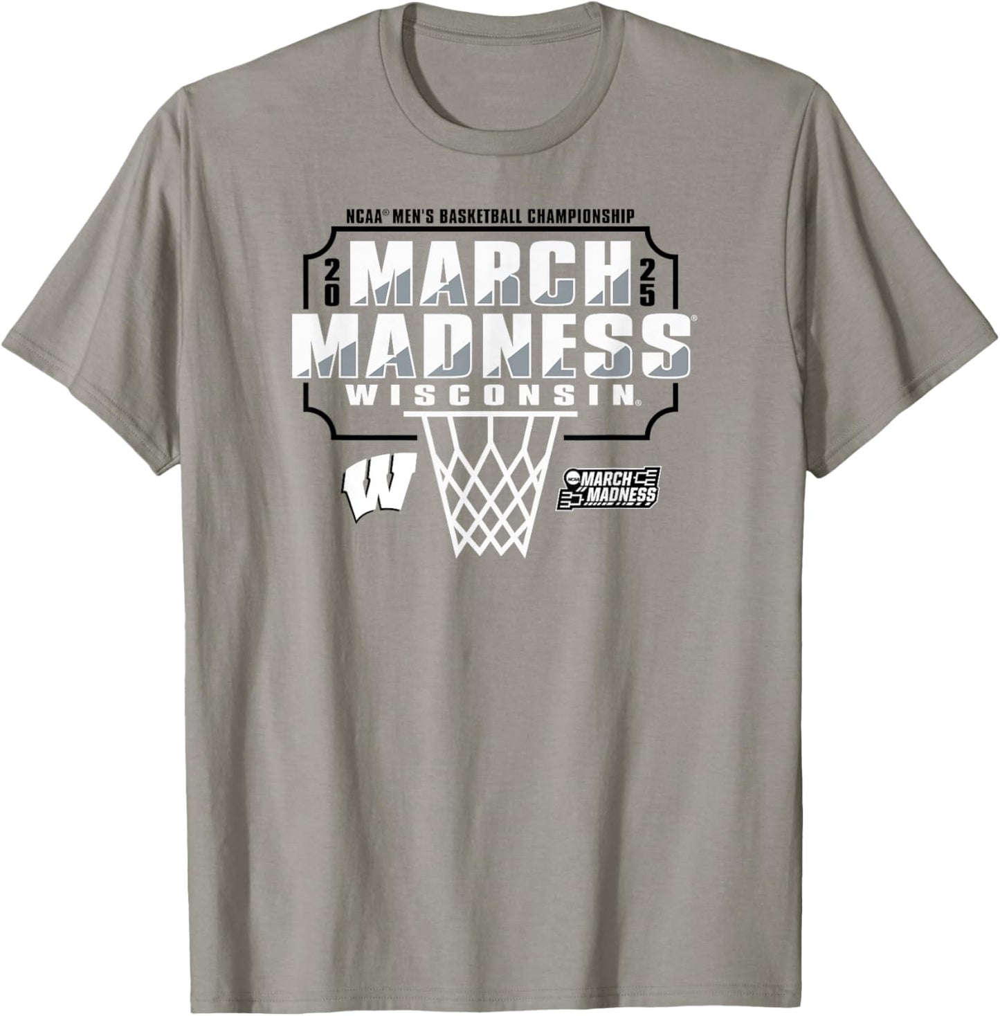 Wisconsin Badgers March Madness 2025 Men's Basketball Red T-Shirt - T-Shirt | Sand