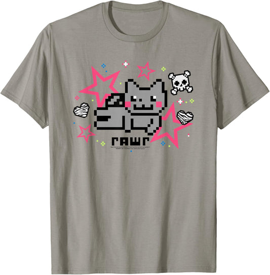 Nyan Cat Rawr Pink Scene Collage Internet Meme Funny Kitty T-Shirt - T-Shirt | Sand