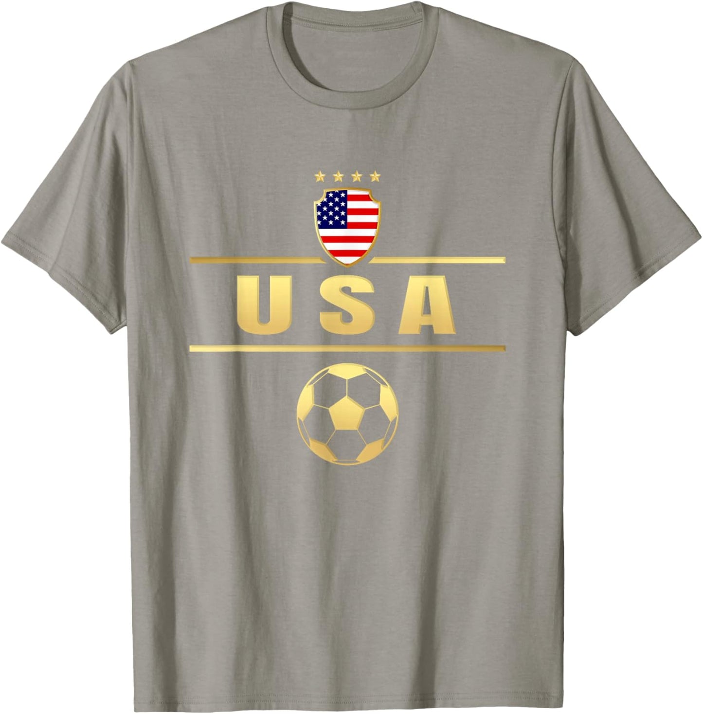 American Flag Soccer Shirt Women's Soccer Girls Soccer T-Shirt - T-Shirt | Sand