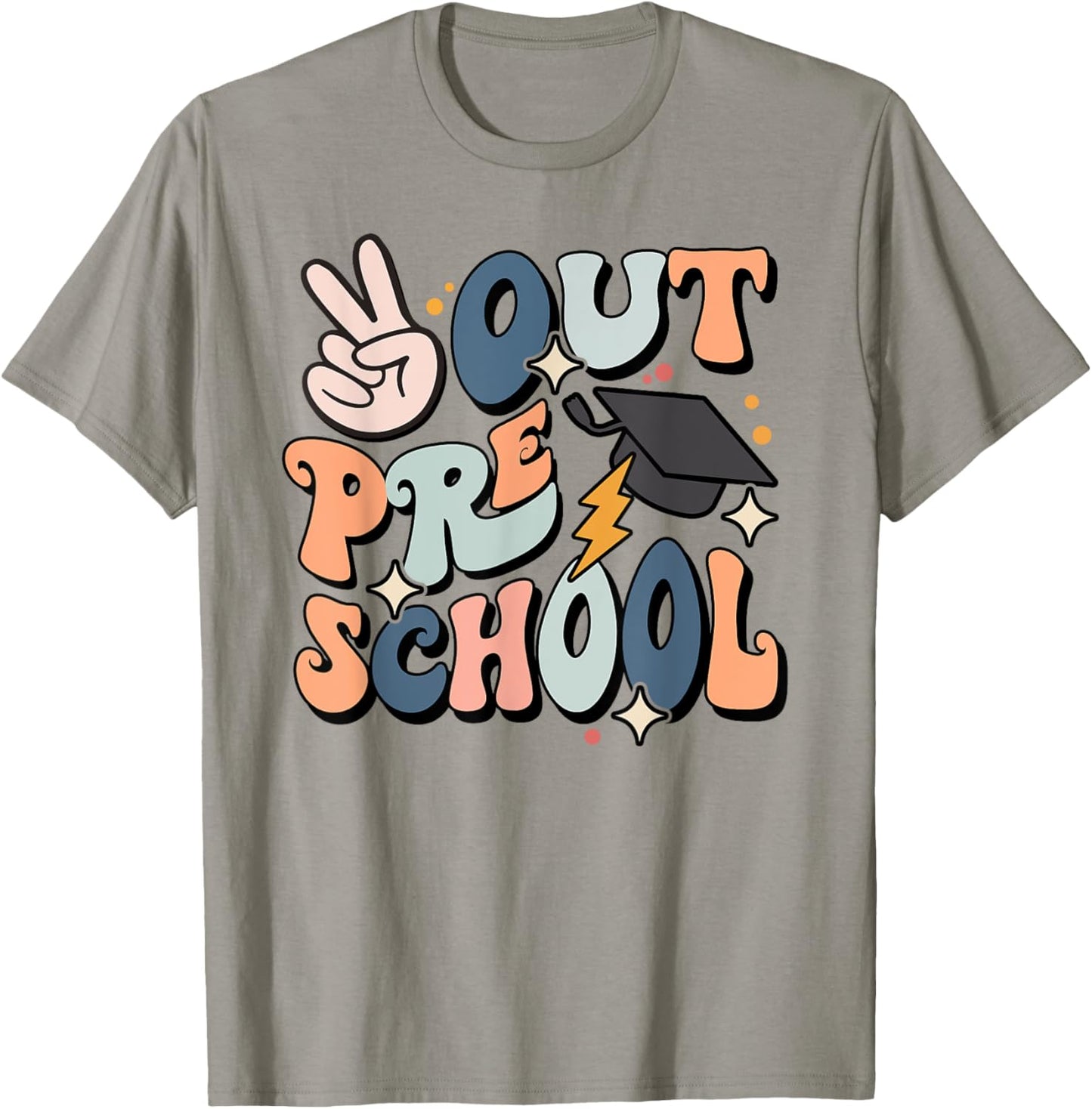 Last Day Of Preschool Smile Face Peace Out Preschool Kids T-Shirt - T-Shirt | Sand