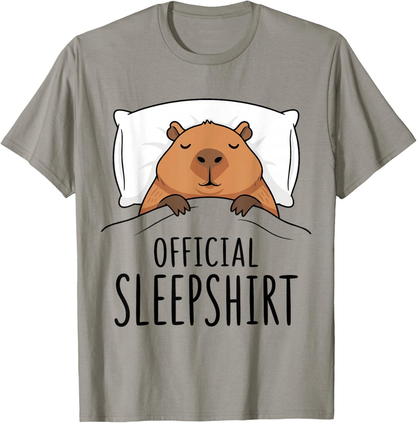 Capybara Official Sleep T-Shirt - T-Shirt | Sand